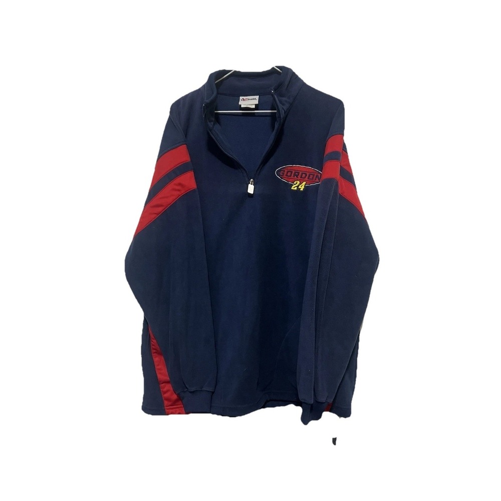 Jeff Gordon Chase Authentic's Nascar Fleece 1/4 Quarter Zip L Dupont Motorsports